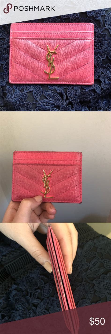 yves saint laurent card holder pink|ysl card holder nordstrom.